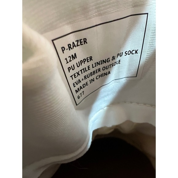 Steve Madden P-Razer White Perforated Lace Up Casual Comfort Sneakers Mens 12M - Picture 10 of 10